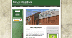 Desktop Screenshot of lyonsstatebank.com