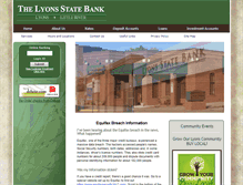 Tablet Screenshot of lyonsstatebank.com